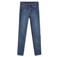 thumbnail image 1 of Women Solid Color Jeans  Winter Adults High Waisted Fleece Lined Jeggings with Pockets, 1 of 3