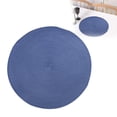 thumbnail image 2 of Round Placemats, Washable Thick Absorbent 15 inch Woven Placemats for Kitchen Dining Table, Round Braided Fabric Indoor/Outdoor Table Mats, Non Slip, Heat Resistant, Blue, 2 of 9
