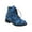 Blue, variant on Fesfesfes Women Boots And Winter Flowers Color Matching Thick High-heeled Platform Sleeve High 6(37)