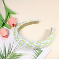 thumbnail image 6 of 1 Pc Elegant Foam Raffia Straw Headband for Women for Girls 5.91"x1.18" Blue, 6 of 6