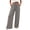 Gray, variant on Admvng Women's Pants Cotton-Linen Wide Leg Drawstring Elastic Waist Casual Everyday Trousers with Pockets
