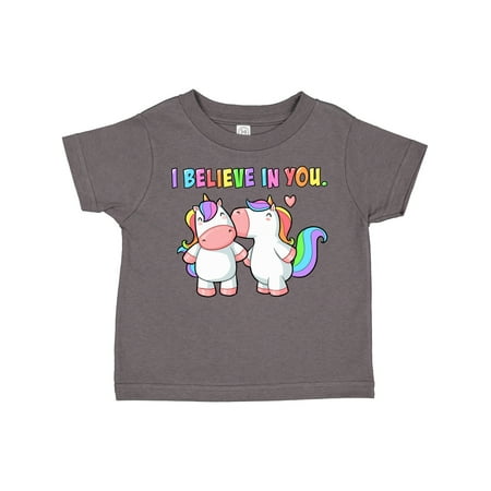 

Inktastic I Believe in You Cute Rainbow Unicorns Gift Toddler Boy or Toddler Girl T-Shirt