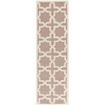 SAFAVIEH Cambridge Liz Geometric Wool Runner Rug, Beige/Ivory, 2'6" x 14'