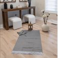 thumbnail image 1 of MODERN WALL ART Ramadan Muslim Prayer Mat for Womens with Prayer Beads and Pouch | Simple - Light-Weight Travel Janamaz Islamic Velvet Praying Rug, Grey, 40 x 26 inch, 1 of 2
