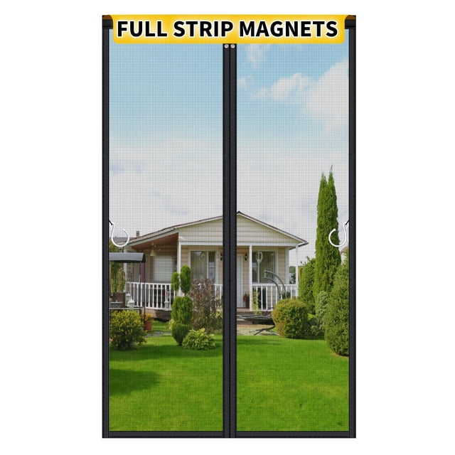 Mosquitera magnética de fibra de vidrio HOFUDON para puerta 102 x 213 cm