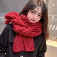 thumbnail image 5 of Ptetnvg Women And Mens Winter Thick Stay Warm Anti-shrink Knit Wrap Chunky Long Warm Scarf, 5 of 9