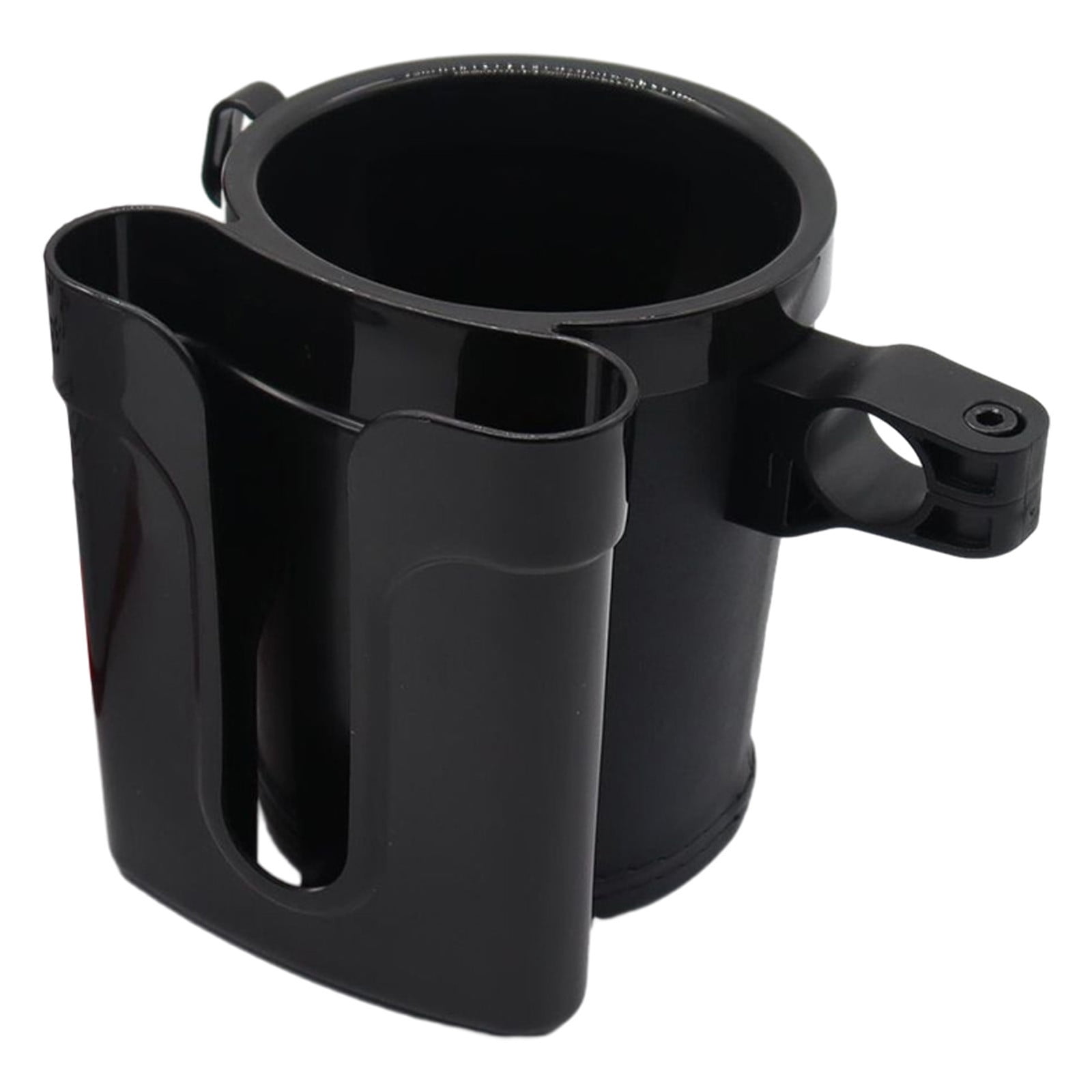 Tuphregyow 2-in-1 Universal Cup and Phone Holder for Stroller, Bicycle, Wheelchair, Walker, Scooter Cup Holder with Phone Holder, Bike Cup Holder Black Free Size