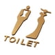 thumbnail image 4 of Letrero de puerta de WC para baño de hombres y mujeres, letrero de inodoro, placa decorativa para inodoro Masculino Femenino L, 4 of 9