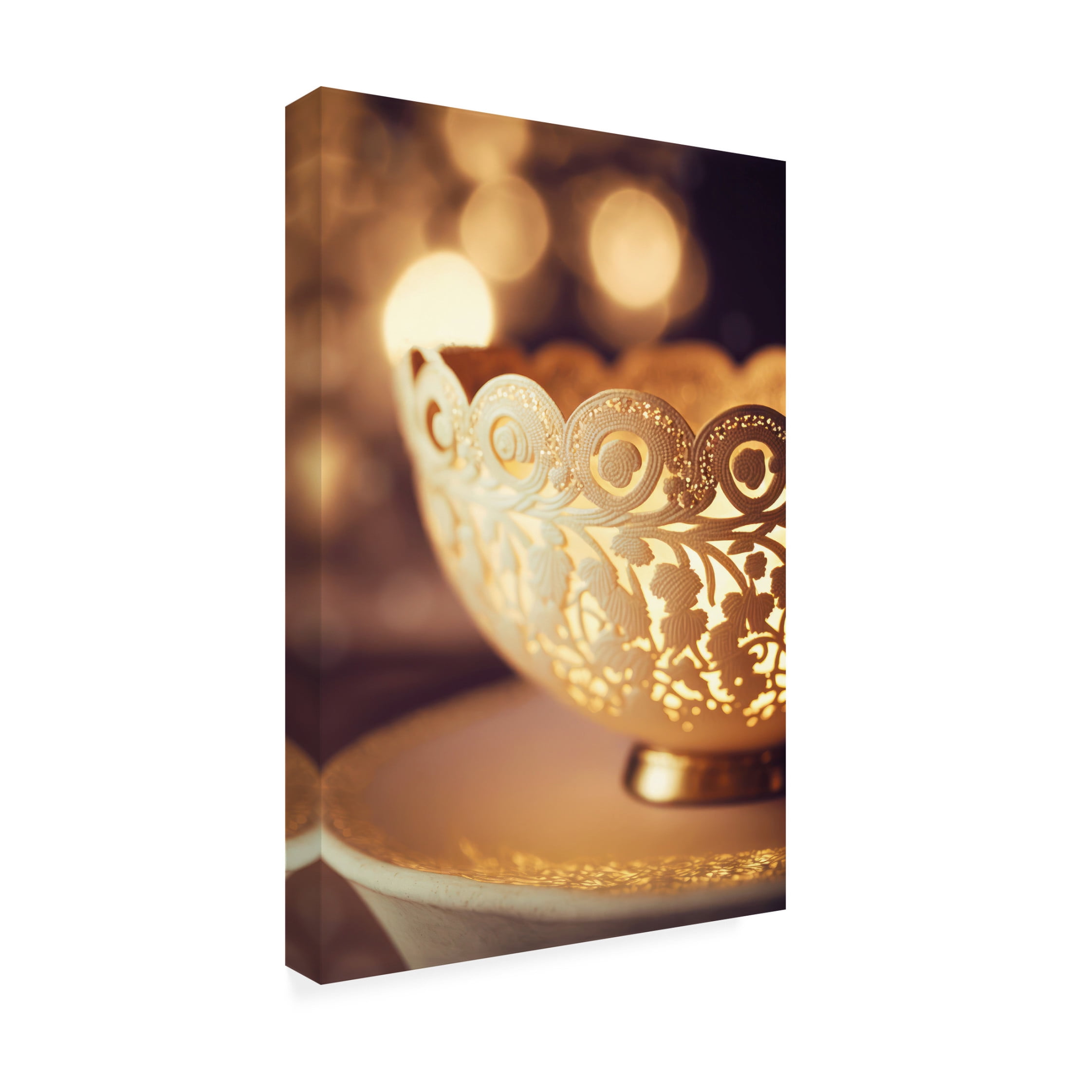 Canvas Wall Art - Treechild 'Golden Bowl' Wall Art for Living Room, Bedroom, or Office D?cor by Trademark Fine Art - 30 x 47 Inches