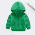 thumbnail image 4 of Uuwenda Jackets For Toddler Boys Simple Solid Color Hooded Hoodie Warm Thickened Zipper Up Casual Outwear With Pockets Pullover Loose Fit Suitable For School, 4 of 4