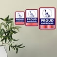 thumbnail image 3 of Portrait Round Plus Proud Americans Door or Wall Sign | Easy Installation | Patriotic Stars and Stripes USA Pride Sign -Small, 3 of 8
