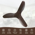 thumbnail image 3 of Sofucor 52" Ceiling Fan No Light, Remote Control, Modern, 3 Blades Ceiling Fan with Noiseless Reversible Dc Motor for Living Room, Bedroom, 3 of 10