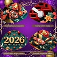 thumbnail image 4 of Red Gold Theme 2026 New Year Banner Floral Pattern Happy New Year Display Lantern Design Golden Horse Lunar New Year Backdrop for New Year Celebration Lunar New Year Party Spring Festival Decoration, 4 of 9