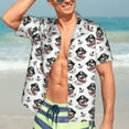 thumbnail image 5 of KLL Men's Hawaiian Shirt Short Sleeve Button Down Beach Shirts-DOG IS WEARING PIRATE COSTUME, 5 of 5