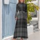 thumbnail image 4 of Vestido largo de franela gris, ropa de mujer, vestido de noche para mujer, 4 of 5