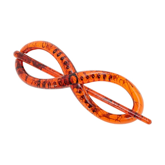 Unique Bargains 1 Pc Fashion 8-Shaped Hair Clips Hairdo Clip Dark Brown