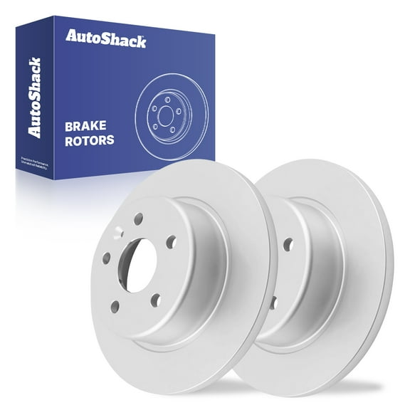 AutoShack 10.39" (264 mm) Rear Solid Brake Rotors Coated | Replacement for 2016-2019 Chevrolet Cruze 2017-2023 Chevrolet Bolt EV | 2-PC Set | ArmorStop