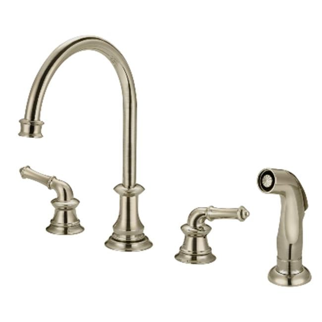 Just Jrl 1191 N Two Handle Kitchen Widespread Faucet With Spray Just Jrl 1191 N Two Handle Kitchen Widespread Faucet With Spray Polished Nickel