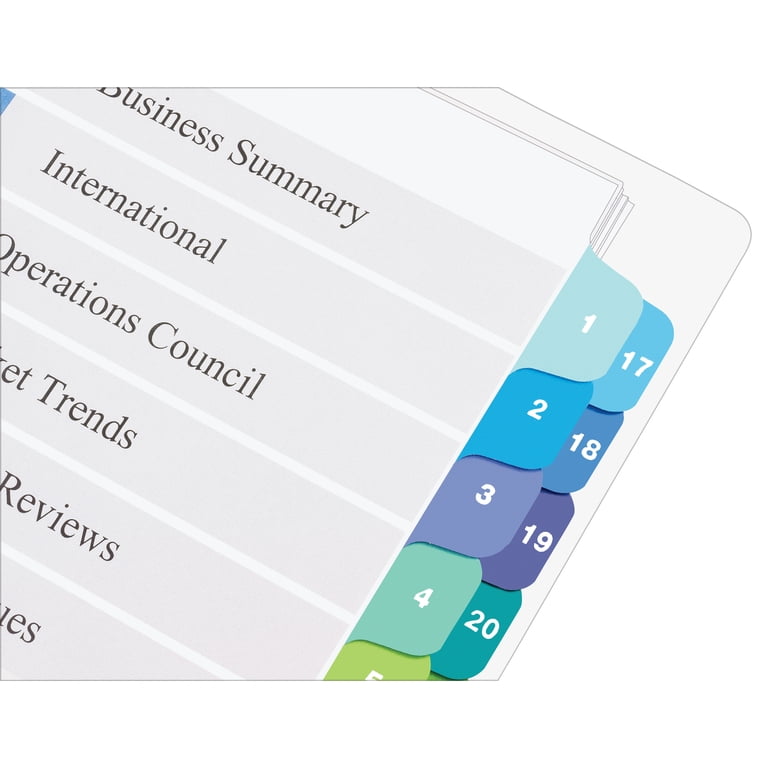 Avery Double Column 24 Tab Dividers with Customizable TOC photo 8