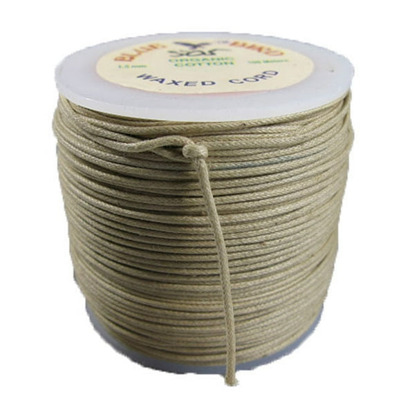 Blue Bird Waxed Braided Cotton Cord - Camel 1.5 mm