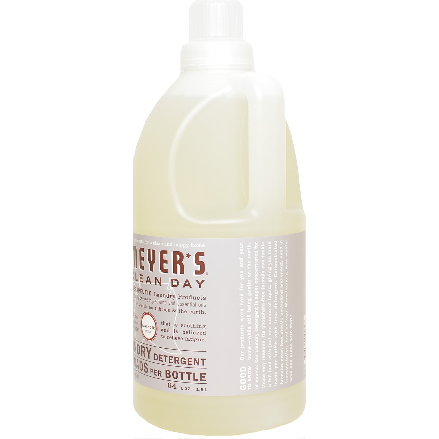 Mrs. Meyers Clean Day Laundry Detergent, Lavender, 64 fl oz - image 4 of 7