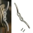 Rope Cleat Hook Hardware Flag Pole Accessory Stainless Steel Halyard