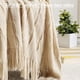 thumbnail image 4 of Manta CREVENT Home Decor, rústica, 50 x 60 pulgadas, beige/marfil, 4 of 5