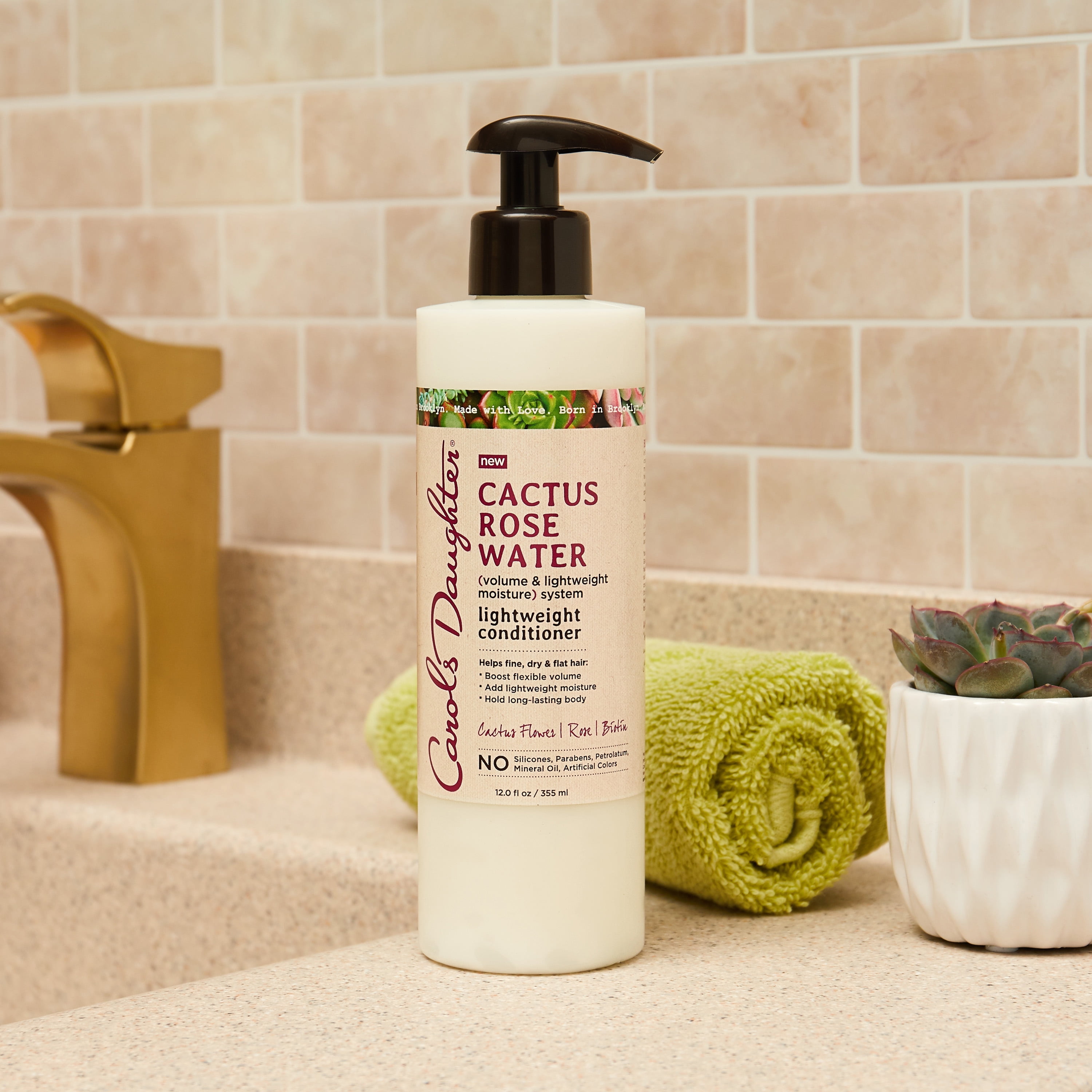 Carol's Daughter Cactus Rose Water Lightweight Conditioner, Nourishing, for Wavy Hair, 12 fl oz