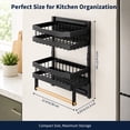 thumbnail image 7 of iFaveorr Magnetic Spice Rack for Refrigerators, Foldable Shelf with Towel Holder, 2-Tier Kitchen Organizer, 11.81 x 4.72 x 14.57 in, 7 of 7