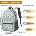 thumbnail image 3 of Daisy Pioneer Flower Blue Pattern 17" School Backpacks for Teens,Waterproof Oxford Fabric,S-Shape Padded Straps for School,Travel,Hiking,Camping, 3 of 6