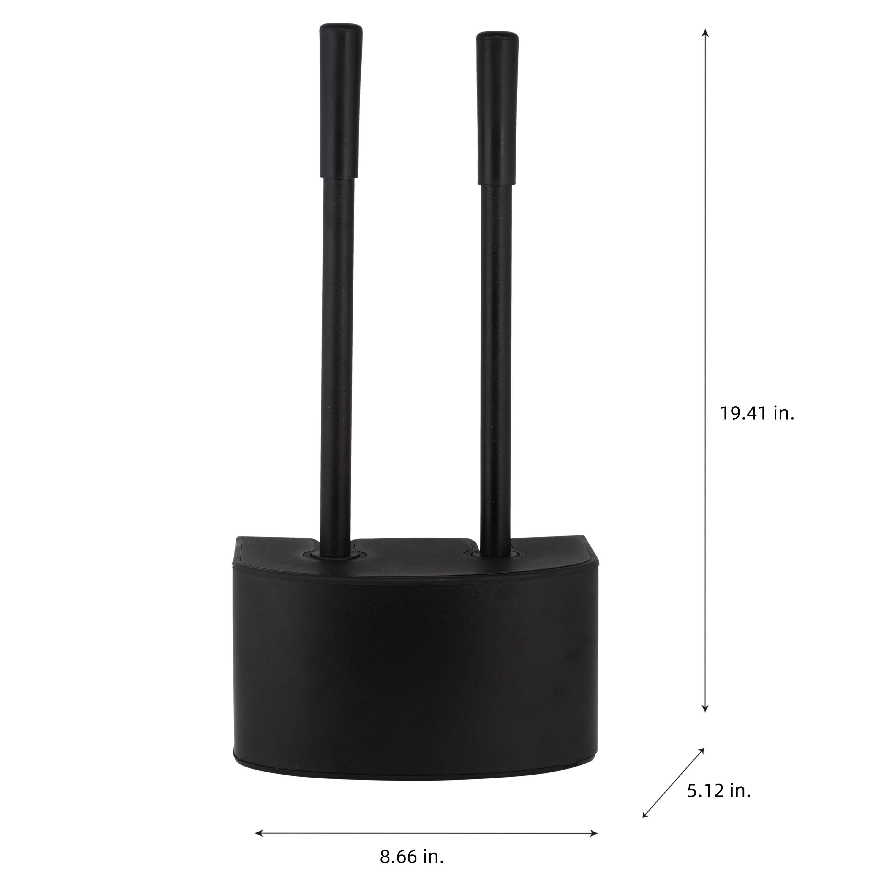 Bath Bliss 2-in-1 Toilet Brush and Plunger Set in Black