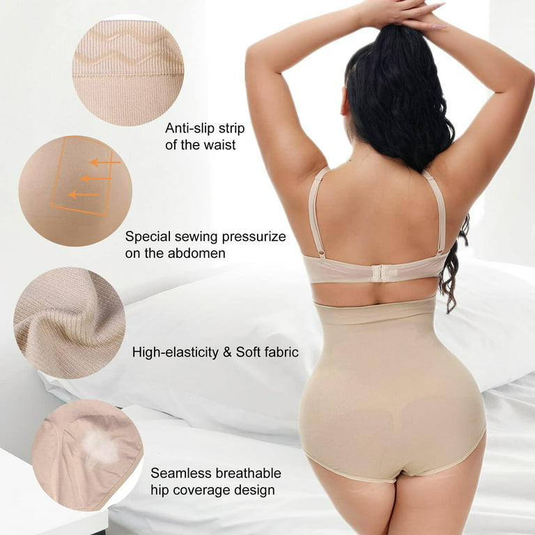 Lilvigor Women Tummy Control Shapewear Seamless High Waisted Shapewear  Briefs Slimming Butt Lifter Panties Girdle Underwear