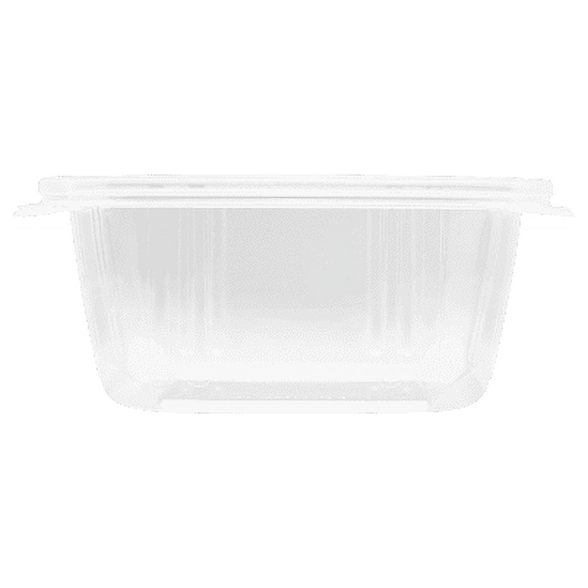 Karat 16 oz PET Plastic Tamper Resistant Hinged Deli Container with Li