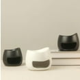 thumbnail image 5 of Warmself Ceramic Essential Oil Burner Tealight Candle Holder Decorative Aroma Diffuser Black Open Small, 5 of 5