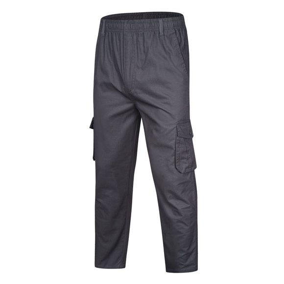 Clearance-Sale Cargo Pants Solid Trendy Work Pants for Men Loose Casual Elastic Softy Mens Pants Full Length Training Straight Breathable Daily Hiking Pants Weekly-Deals(Dark Gray,M)