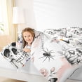 thumbnail image 3 of Homewish Skull Spider Wet Queen Comforter Set,Floral Butterfly Mushrooms Comforter Sets Queen,Halloween Duvet,Halloween Reversible,3-Piece,1 Comforter and 2 Pillowcases, 3 of 7