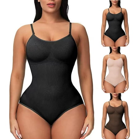 

Cygen Bodysuit Shapewear Cygen Shapewear for Women Tummy Control Tops Seamless One-Piece Body Shaper(Black S)