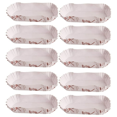 

600Pcs Oval Paper Baking Cups Boat Shaped Bread Trays Decorative Cupcake Liners