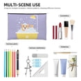 thumbnail image 3 of Rocae Corgi Washing in Bathtub for Cosmetic Bags for Women Paper Reusable Cosmetic Bag Travel Toiletry Organizer Capacity Multipurpose Zipper Pouch, 3 of 8