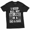 thumbnail image 3 of Dad-A-Base Mens Fathers Day Dad Joke Dadabase Funny Tee Shirt For Him (X-Large Navy Blue), 3 of 5