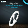 thumbnail image 2 of MARINE CITY 8-Shape Carabiner Buckle Snap Clip Hook, Aluminum Alloy, Max Load 15kg, for Hanging Bags, Connecting Tents, Ropes, Kettles Pack of 2, 2 of 8