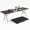 Black, variant on OROFULL 4 FT Folding Table, Heavy Duty HDPE Plastic Portable Foldable Table with Safety Lock & Carry Handle for Indoor Outdoor Party Camping Picnic Dining, White