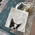 thumbnail image 6 of WIRESTER 14.17 x 12.2 inches Cotton Tote Bag Reusable Grocery Shopping Cloth Bags - Animal Boston Terrier Dog, 6 of 6