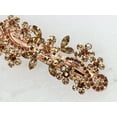 thumbnail image 5 of Faship Smoked Topaz Color Brown Crystal Floral Hair Barrette Clip, 5 of 7