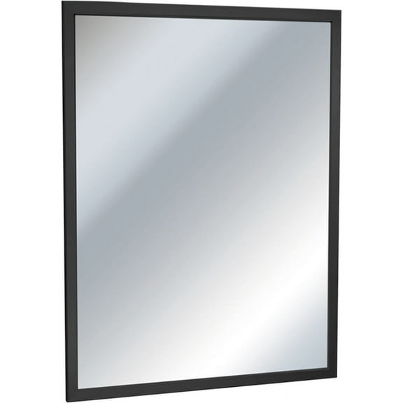 Asi 0600-2436 24" W X 36" H Modern Rectangular Stainless Steel Framed Bathroom Wall Mirror