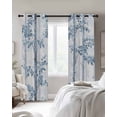 thumbnail image 4 of Blue Gray Forest Blackout Curtains for Bedroom Living Room Darkening Curtains 84 Inch Length 2 Panels Set Watercolor Tree Blue Leaves Window Curtain Insulated Window Treatment Grommet Drapes 42"x84", 4 of 9