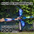 thumbnail image 5 of Zing HyperStrike Dominator Light Up Bow Archer Pack, Light Up Bow and Light Up Zonic Whistle Arrows, Shoots Arrows Over 200ft, Outdoor Play with Friends and Family, for Ages 14+ (Green), 5 of 11