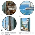 thumbnail image 3 of Designart "View through Ocean Windows on a Sailing Boat I" Coastal Framed Wall Art - Coastal Green Coastal Windows Living Room Framed Canvas Art, 3 of 6