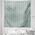 thumbnail image 1 of Green Tapestry, Victorian Style Swirled Branches Twings Blooms Art Print, Fabric Wall Hanging Decor for Bedroom Living Room Dorm, 5 Sizes, Pale Sage Green White, by Ambesonne, 1 of 1