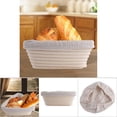 thumbnail image 3 of Baskets Handmade Rattan Basket, Fermentation Kitchen Baskets, Natural Simple And Exquisite Triangle Basket(Cloth cover 16X16X6CM, 12), 3 of 4